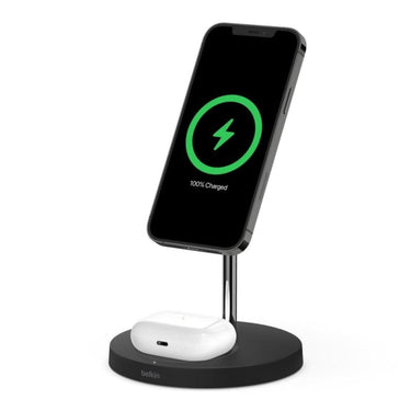 Belkin Boost Up Charge Pro 2-in-1 Wireless Charger f Apple MagSafe iPhone Airpod - Black - Accessories